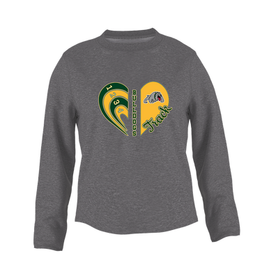 Whitefish Bulldogs Heart Track Women's Sweatshirt