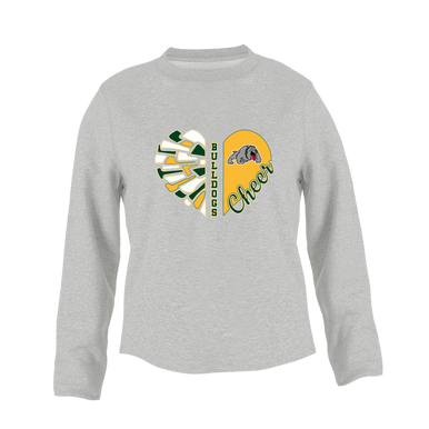 Whitefish Bulldogs Heart Cheer Women's Sweatshirt