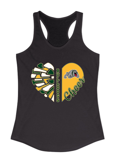 Whitefish Bulldogs Heart Cheer Women's Tank Top