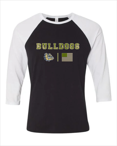 Decatur Bulldogs Camo Flag Men's Baseball T-Shirt