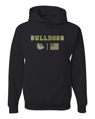 Decatur Bulldogs Camo Flag Men's Premium Hoodie