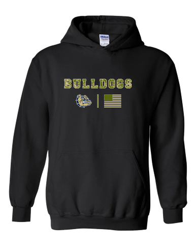 Decatur Bulldogs Camo Flag Men's Hoodie