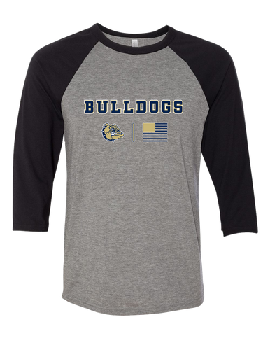 Decatur Bulldogs Team Colors Flag Women's Baseball T-Shirt