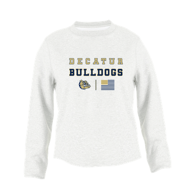 Decatur Bulldogs Spirit Flag Women's Sweatshirt