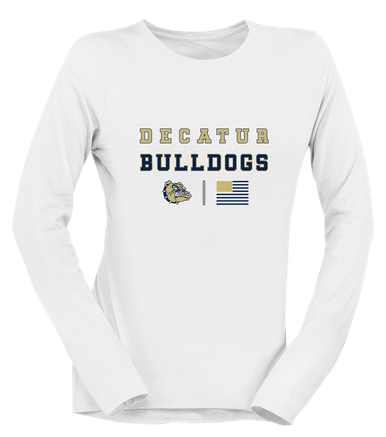 Decatur Bulldogs Spirit Flag Women's LS T-Shirt