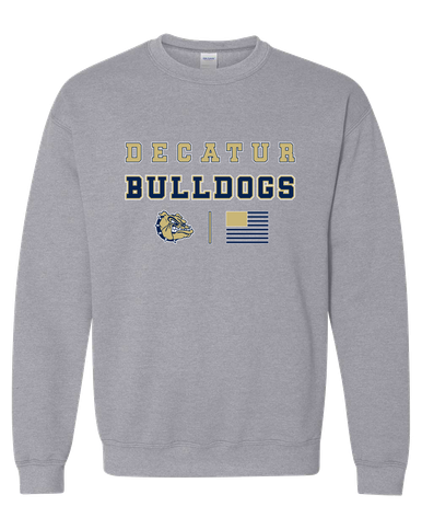 Decatur Bulldogs Spirit Flag Men's Sweatshirt