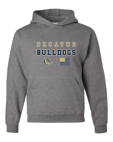 Decatur Bulldogs Spirit Flag Men's Premium Hoodie