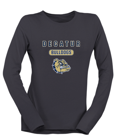 Decatur Bulldogs Mascot #3 Women's LS T-Shirt