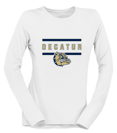 Decatur Bulldogs Mascot #4 Women's LS T-Shirt