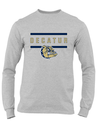Decatur Bulldogs Mascot #4 Men's LS T-Shirt