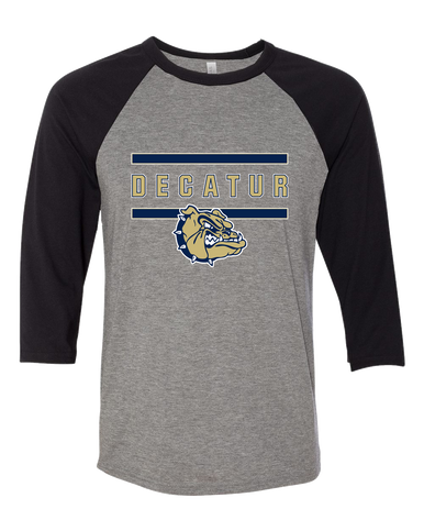 Decatur Bulldogs Mascot #4 Men's Baseball T-Shirt