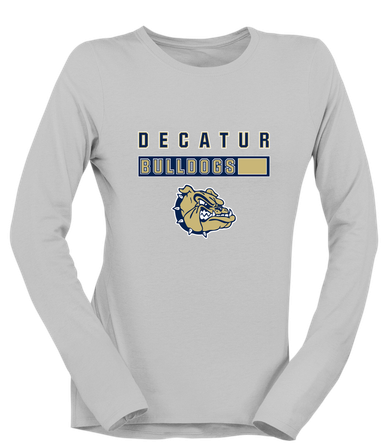 Decatur Bulldogs Mascot #7 Women's LS T-Shirt