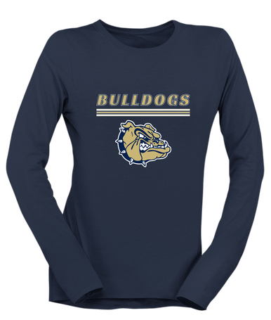 Decatur Bulldogs Mascot #8 Women's LS T-Shirt