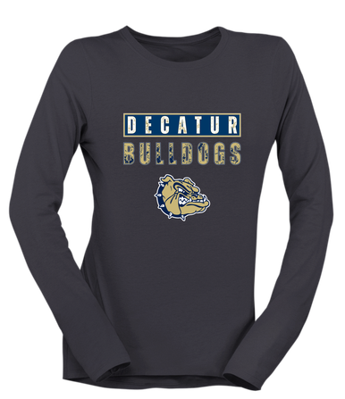 Decatur Bulldogs Mascot #9 Women's Premium LS T-Shirt