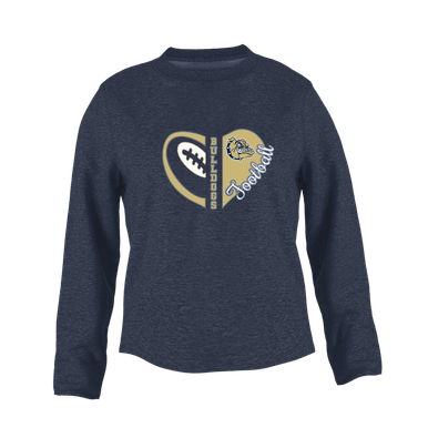 Decatur Bulldogs Heart Football Women's Sweatshirt