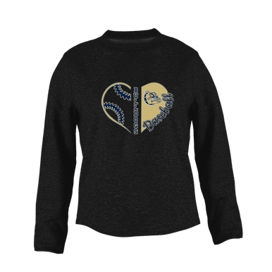 Decatur Bulldogs Heart Baseball Women's Sweatshirt
