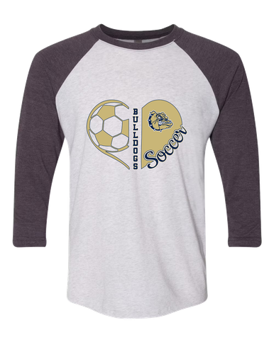 Decatur Bulldogs Heart Soccer Women's Baseball T-Shirt