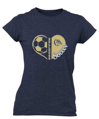 Decatur Bulldogs Heart Soccer Women's SS T-Shirt
