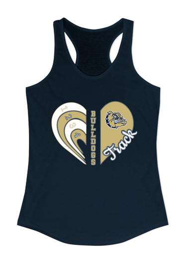 Decatur Bulldogs Heart Track Women's Tank Top