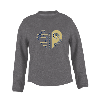 Decatur Bulldogs Heart Band Women's Sweatshirt