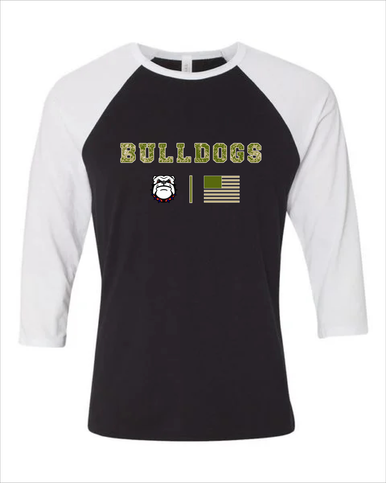 Richmond Bulldogs Camo Flag Women's Baseball T-Shirt