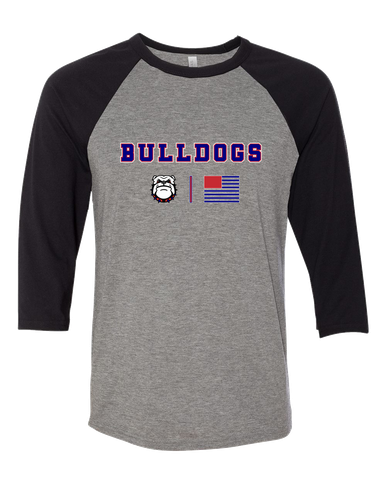 Richmond Bulldogs Team Colors Flag Women's Baseball T-Shirt
