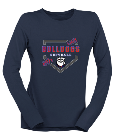 Richmond Bulldogs Softball #2 Women's LS T-Shirt