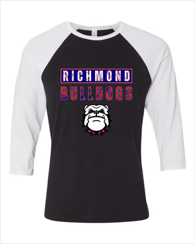 Richmond Bulldogs Mascot #9 Men's Baseball T-Shirt