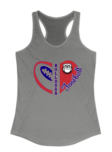 Richmond Bulldogs Heart Football Women's Tank Top