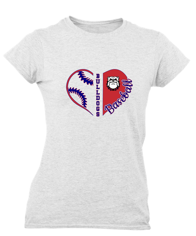 Richmond Bulldogs Heart Baseball Women's Premium SS T-Shirt