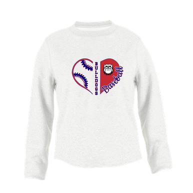 Richmond Bulldogs Heart Baseball Women's Sweatshirt