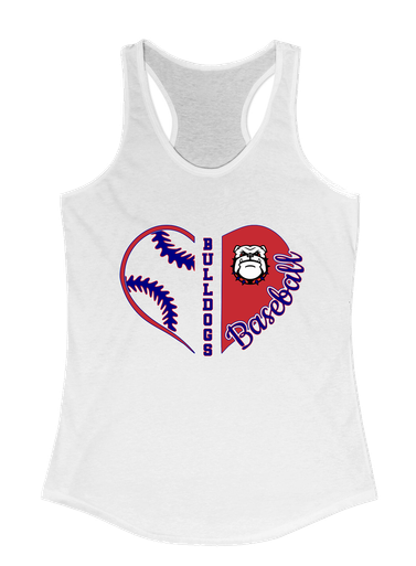 Richmond Bulldogs Heart Baseball Women's Tank Top