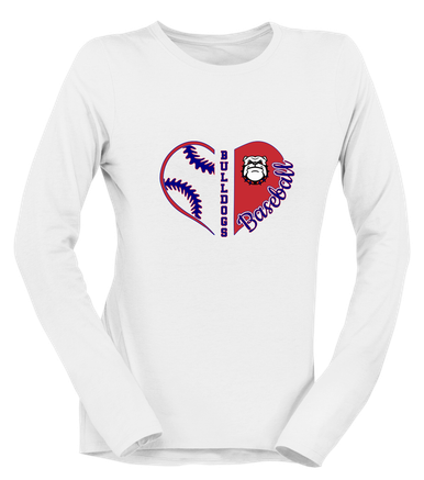 Richmond Bulldogs Heart Baseball Women's Premium LS T-Shirt