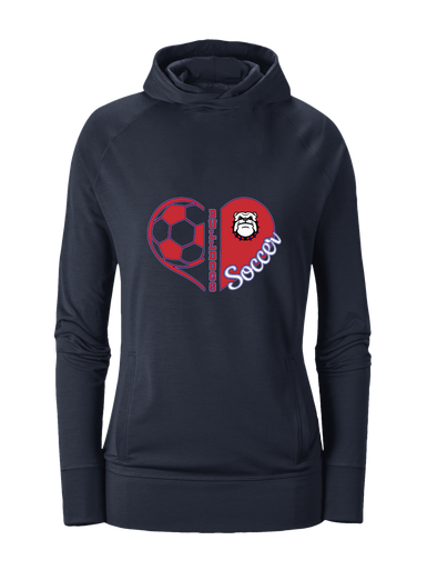 Richmond Bulldogs Heart Soccer Women's Hoodie
