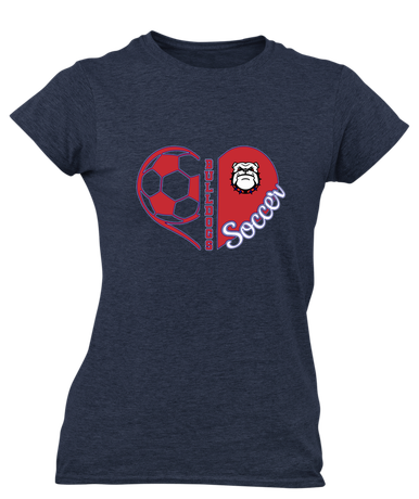 Richmond Bulldogs Heart Soccer Women's SS T-Shirt