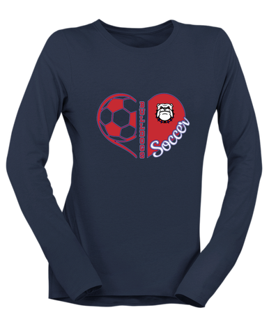 Richmond Bulldogs Heart Soccer Women's Premium LS T-Shirt