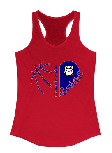 Richmond Bulldogs Heart Basketball Women's Tank Top