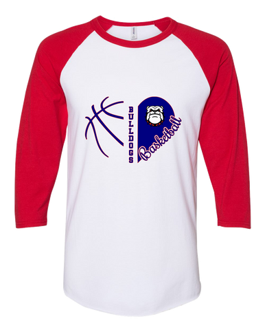 Richmond Bulldogs Heart Basketball Women's Baseball T-Shirt