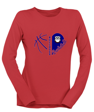 Richmond Bulldogs Heart Basketball Women's Premium LS T-Shirt