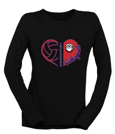 Richmond Bulldogs Heart Volleyball Women's LS T-Shirt