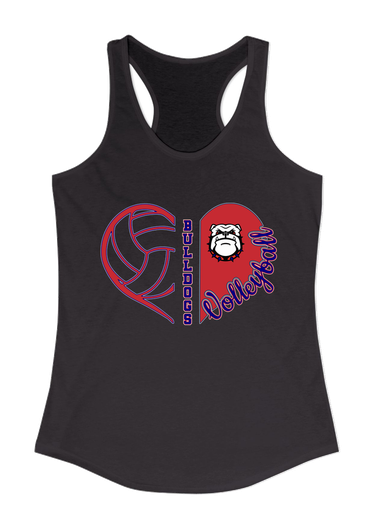 Richmond Bulldogs Heart Volleyball Women's Tank Top