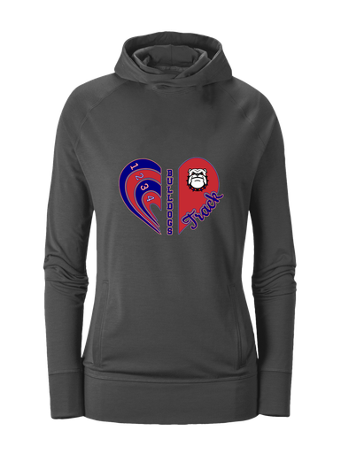 Richmond Bulldogs Heart Track Women's Hoodie