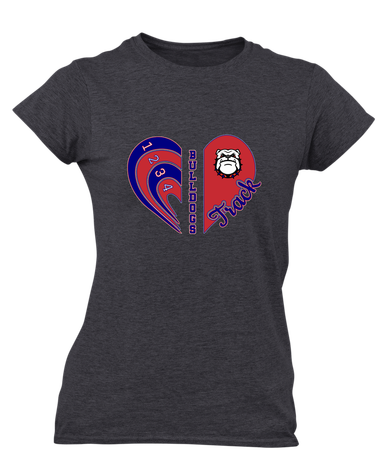 Richmond Bulldogs Heart Track Women's Premium SS T-Shirt