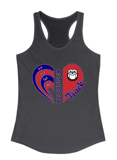 Richmond Bulldogs Heart Track Women's Tank Top