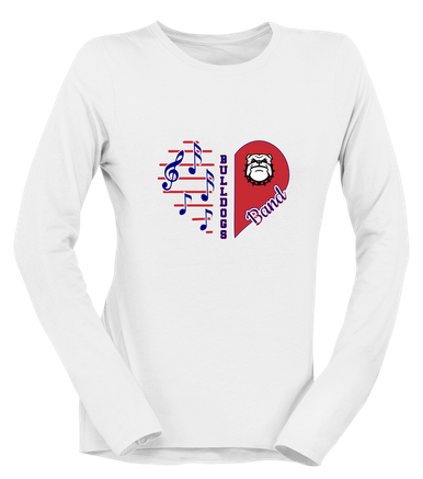 Richmond Bulldogs Heart Band Women's Premium LS T-Shirt
