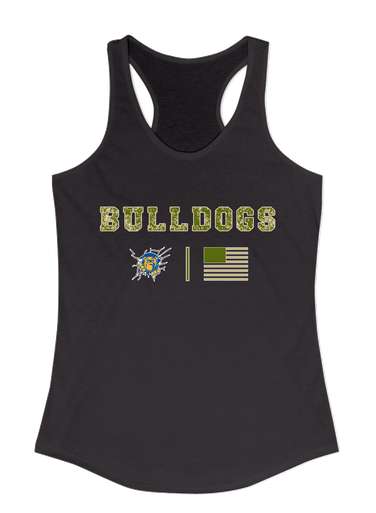Kingman Bulldogs Camo Flag Women's Tank Top