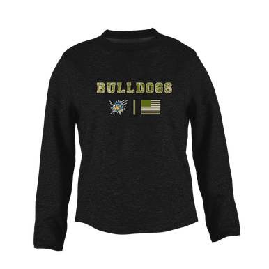 Kingman Bulldogs Camo Flag Women's Sweatshirt