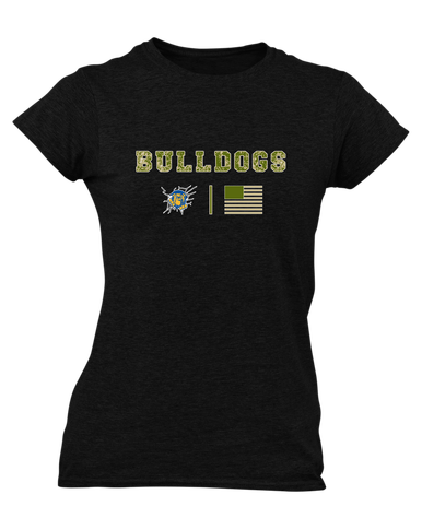 Kingman Bulldogs Camo Flag Women's SS T-Shirt