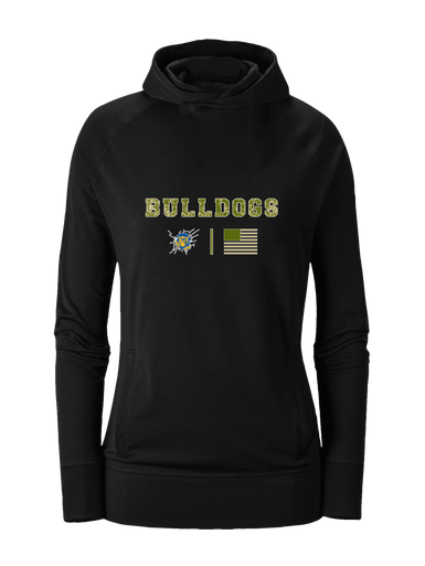 Kingman Bulldogs Camo Flag Women's Hoodie