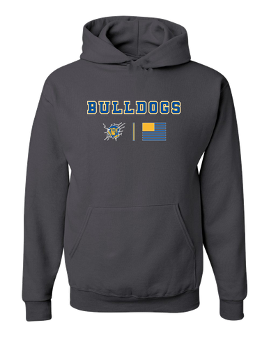 Kingman Bulldogs Team Colors Flag Men's Premium Hoodie